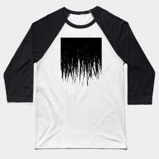 Concrete Fringe Black Baseball T-Shirt